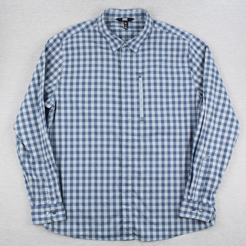 Alaskan Hardgear Duluth Trading Shirt Mens Size 2XLT Blue Slim Fit Snap Up